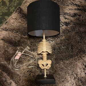 Michaels Skeleton Table Lamp with Black Shade